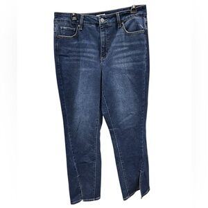 Time and Tru Dark Wash Skinny Jeans with Ankle Slits – Women’s Size‎ 10 Regular